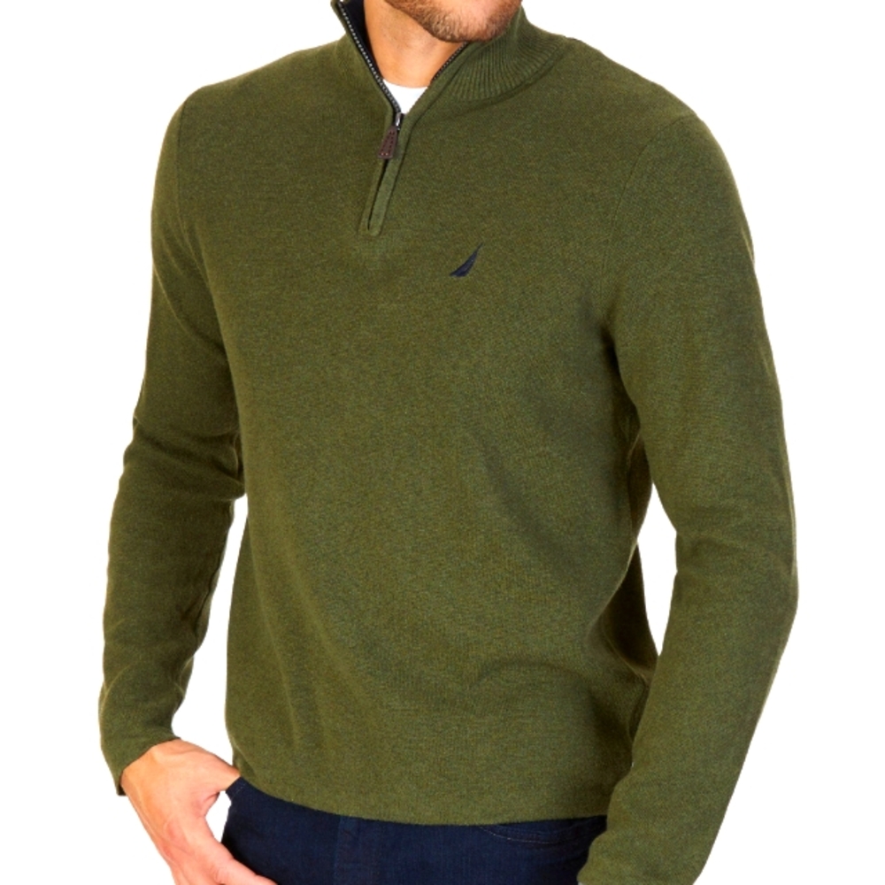 Nautic Men's 1/4 Zip Pullover Sweater New Size Medium